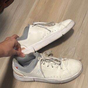 On Running White and Gray Roger Sneakers